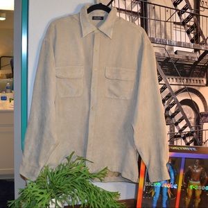 Vintage suede button up shirt
